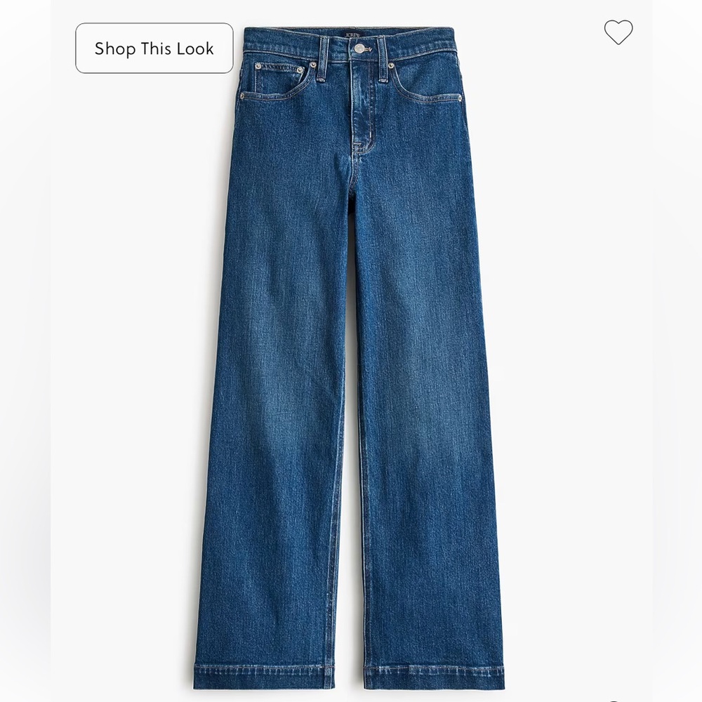 J. Crew NWT Wide Leg Jeans in Navy Shadow 26P